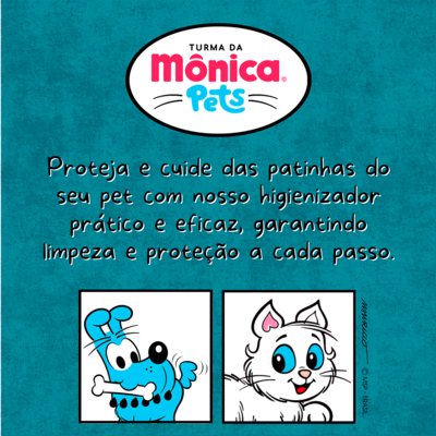 Higienizador Turma da Mônica Pets Patas para Cães e Gatos