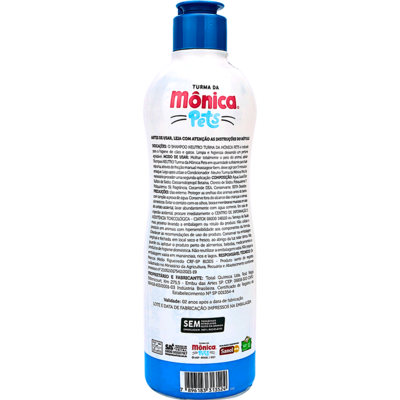 Shampoo Turma da Mônica Pets Neutro para Cães e Gatos