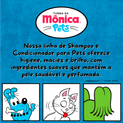 Shampoo Turma da Mônica Pets Neutro para Cães e Gatos