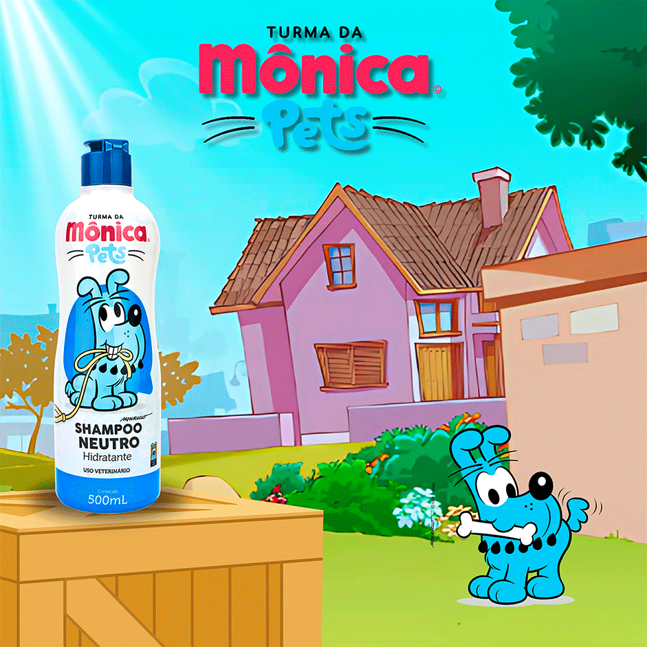 Shampoo Turma da Mônica Pets Neutro para Cães e Gatos - 500 mL