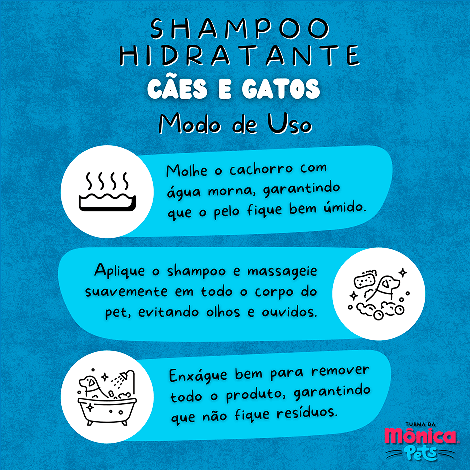 Shampoo Turma da Mônica Pets Neutro para Cães e Gatos - 500 mL
