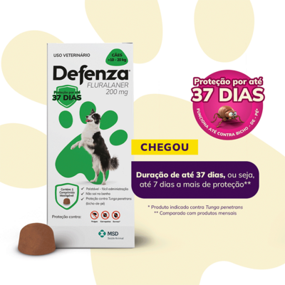 Antiparasitário MSD Defenza 200 mg para Cães
