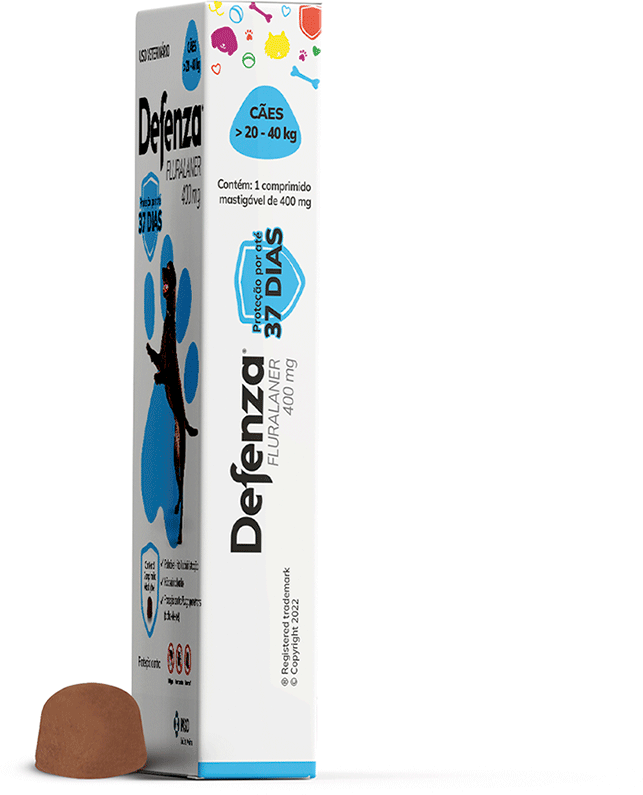 Antiparasitário Defenza 400 mg para Cães de 20 a 40Kg - 1 Comprimido