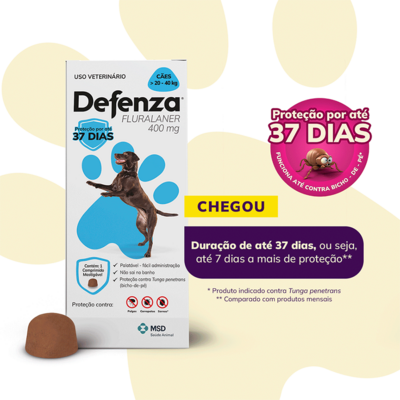 Antiparasitário MSD Defenza 400 mg para Cães