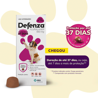Antiparasitário MSD Defenza 560 mg para Cães