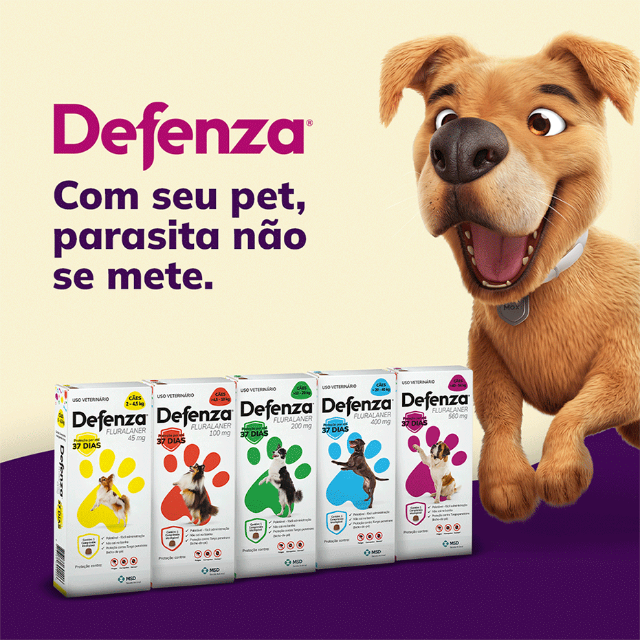 Antiparasitário Defenza 560 mg para Cães de 40 a 56Kg - 1 Comprimido