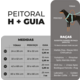 Conjunto Peitoral H e Guia Toh Bruma para Cães