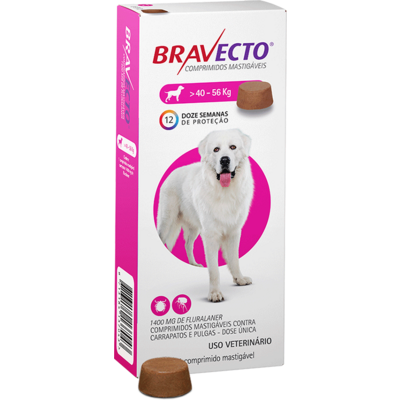 Antipulgas e Carrapatos MSD Bravecto para Cães de 40 a 56 Kg