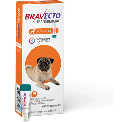 Antipulgas e Carrapatos MSD Bravecto Transdermal para Cães de 4,5 a 10 Kg