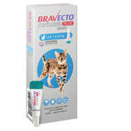 Antipulgas Bravecto Transdermal Plus para Gatos de 2,8 a 6,25Kg - 2 Caixas (2 Pipetas)