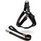 Conjunto Peitoral Step In e Guia Toh Black para Cães