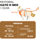 Conjunto Peitoral H e Guia Toh Neo Marine para Gatos