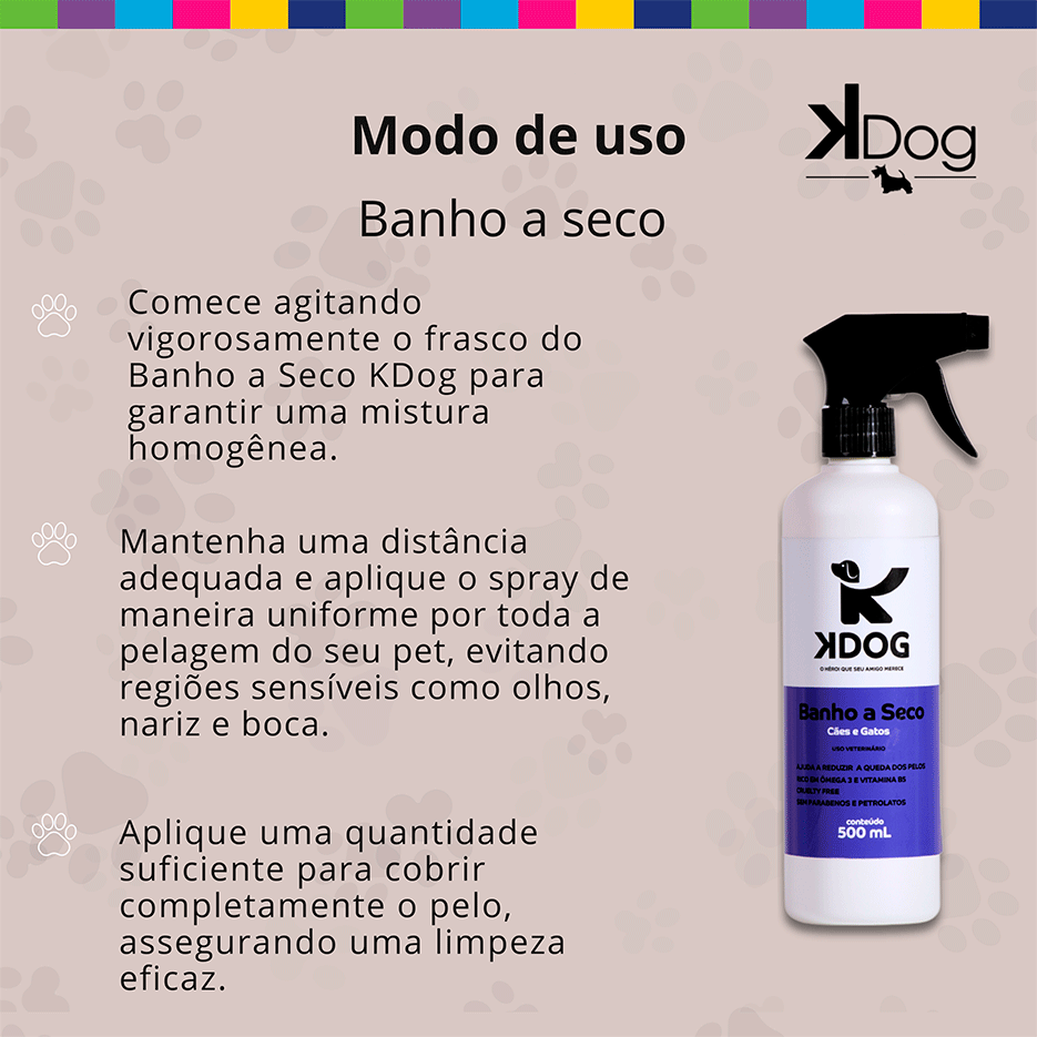 Banho a Seco K-Dog Azul - 500 mL