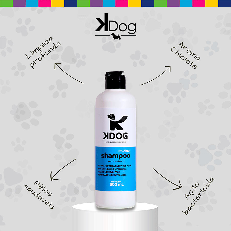 Shampoo Chiclete K-Dog Azul - 500 mL