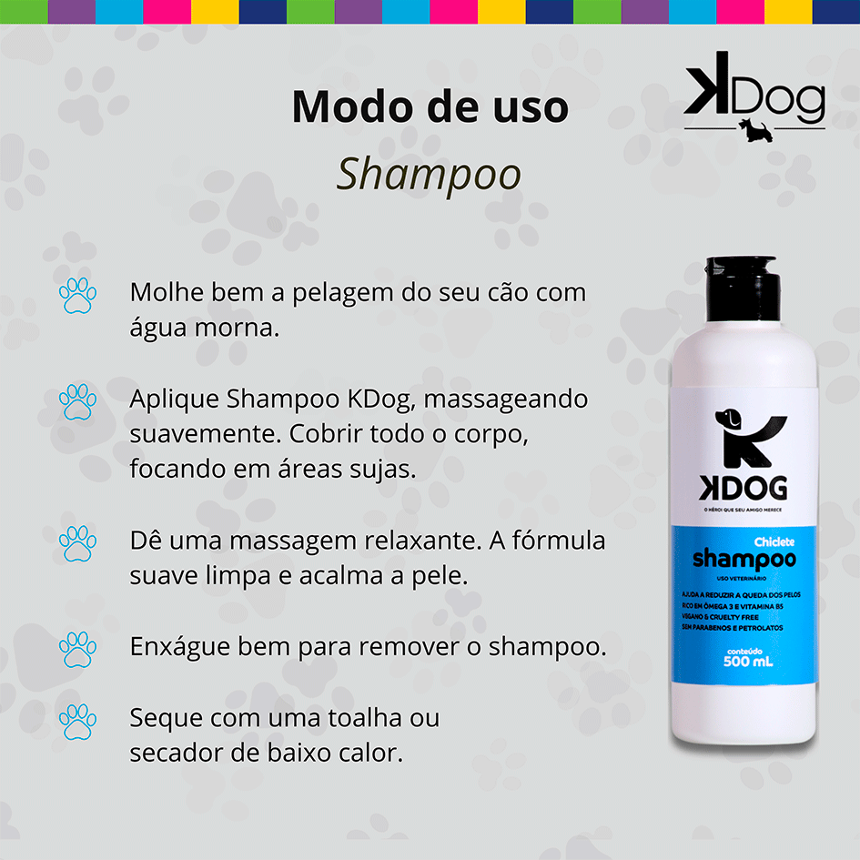 Shampoo Chiclete K-Dog Azul - 500 mL
