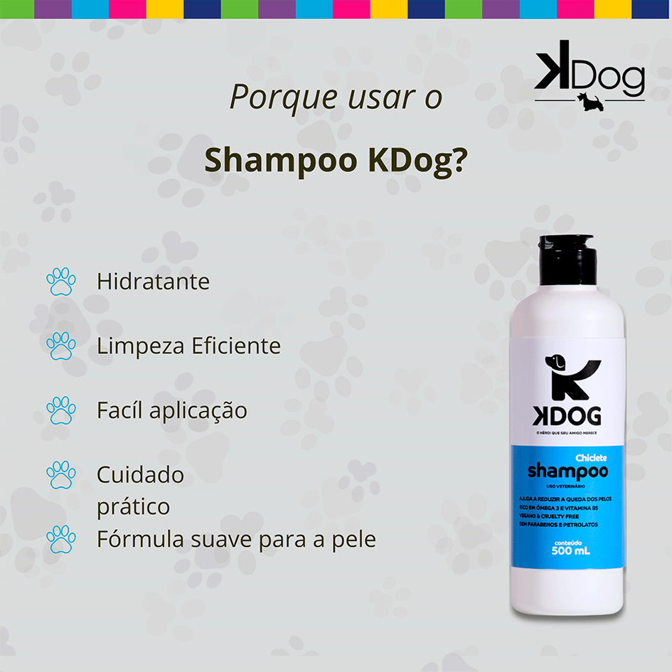 Shampoo Chiclete K-Dog Azul - 500 mL
