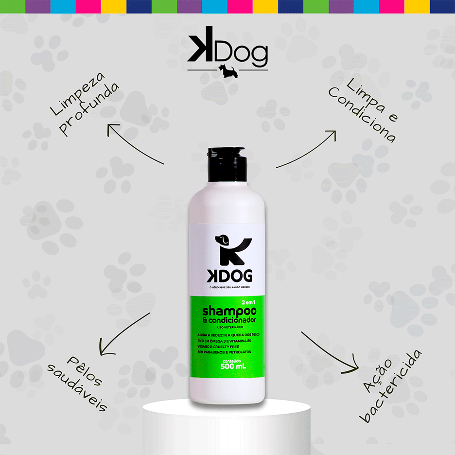 Shampoo e Condicionador K-Dog Verde - 500 mL