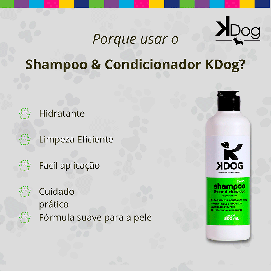 Shampoo e Condicionador K-Dog Verde - 500 mL