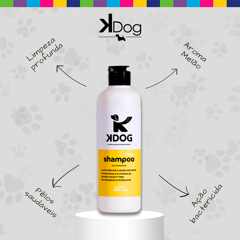 Shampoo Melão K-Dog Amarela - 500 mL