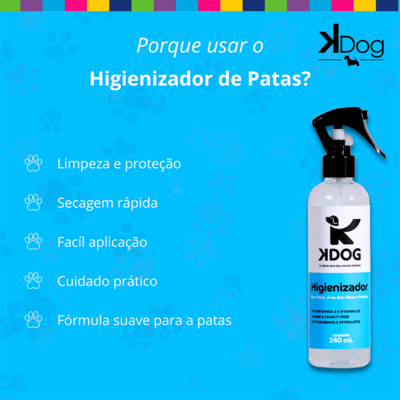 Higienizador de Patas, Áreas dos Olhos e Focinhos K-Dog Azul