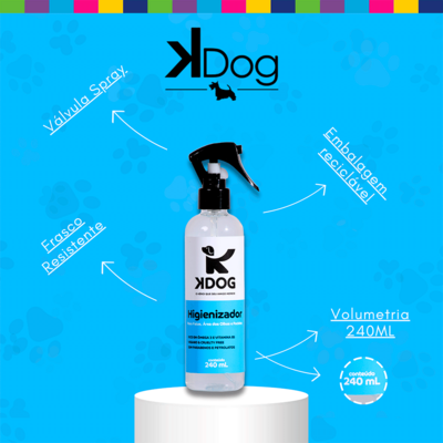 Higienizador de Patas, Áreas dos Olhos e Focinhos K-Dog Azul0