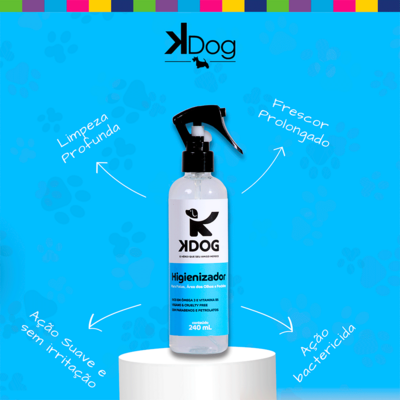 Higienizador de Patas, Áreas dos Olhos e Focinhos K-Dog Azul