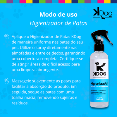 Higienizador de Patas, Áreas dos Olhos e Focinhos K-Dog Azul