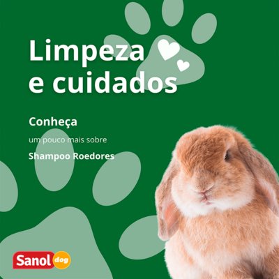 Shampoo Sanol Vet + Verde para Roedores, Coelhos/Furões