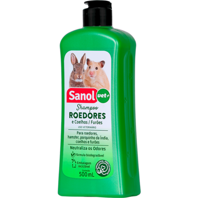 Shampoo Sanol Vet + Verde para Roedores, Coelhos/Furões