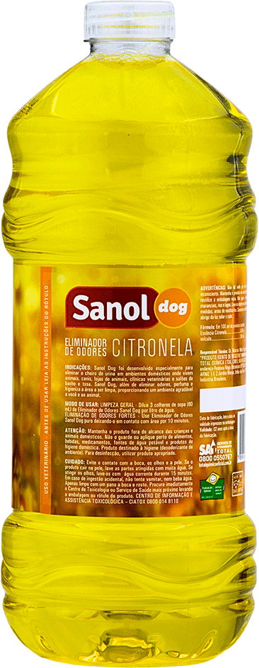 Eliminador de odores Sanol Dog Citronela para Ambientes - 2 Litros