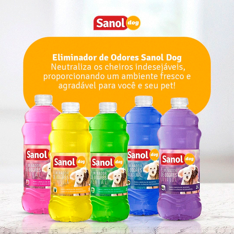 Eliminador de odores Sanol Dog Citronela para Ambientes - 2 Litros