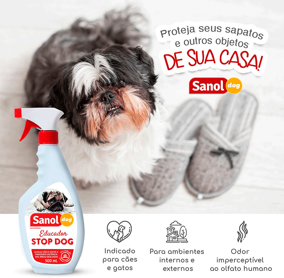Educador Sanol Stop Dog para Cães e Gatos - 500 mL