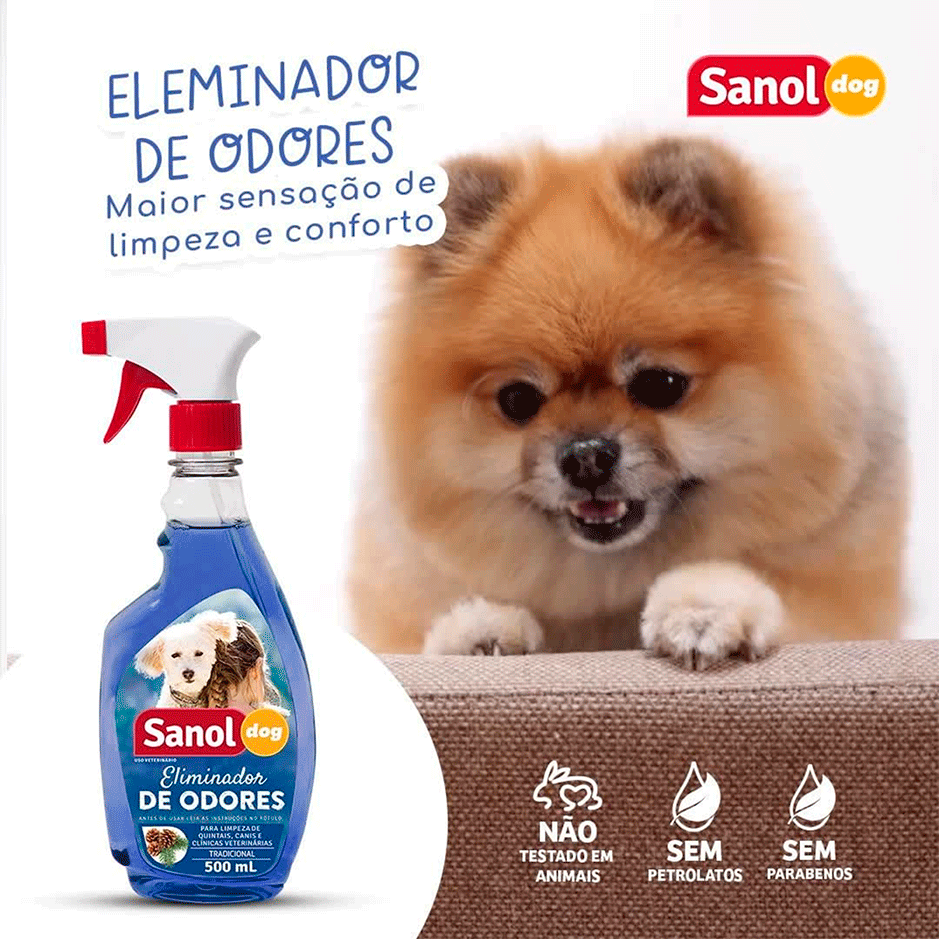 Eliminador de Odores Sanol Dog Refil Tradicional - 500 mL