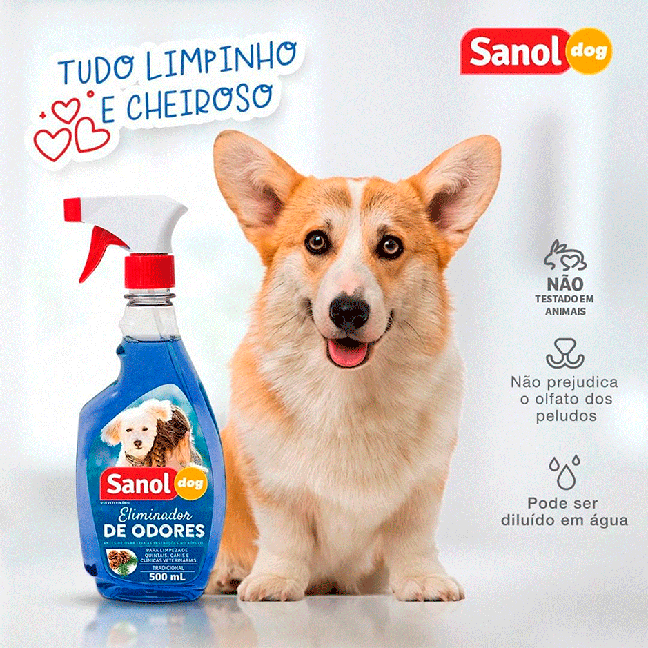 Eliminador de Odores Sanol Dog Refil Tradicional - 500 mL