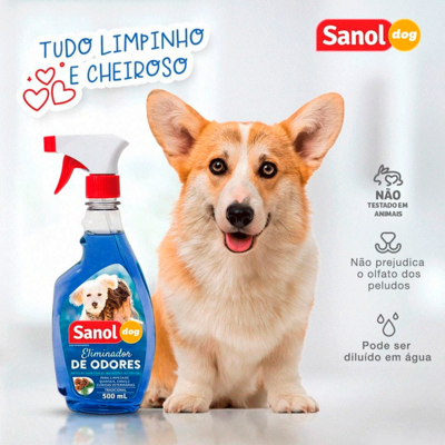 Eliminador de Odores Sanol Dog Refil Tradicional - 500 mL