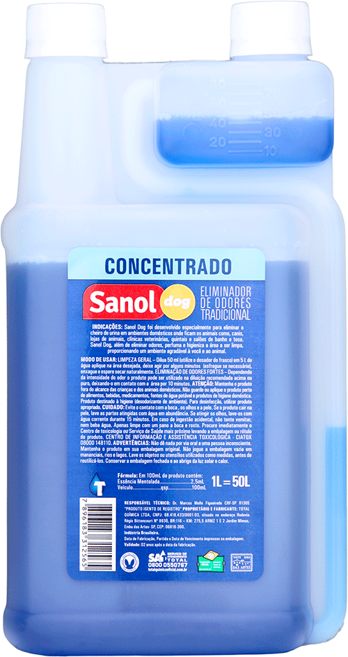 Eliminador de Odores Sanol Dog Concentrado para Ambientes - 1 Litro