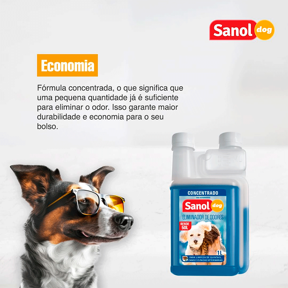 Eliminador de Odores Sanol Dog Concentrado para Ambientes - 1 Litro