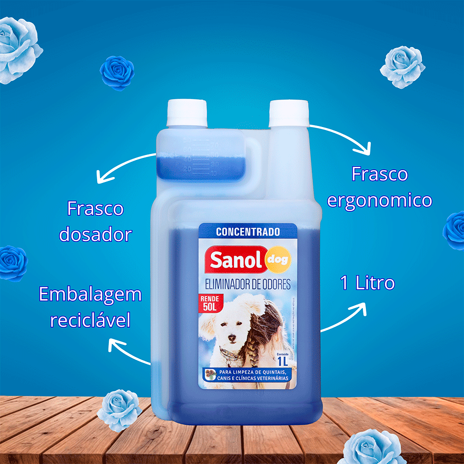 Eliminador de Odores Sanol Dog Concentrado para Ambientes - 1 Litro