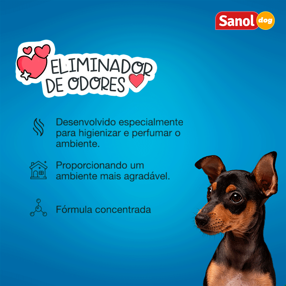 Eliminador de Odores Sanol Dog Concentrado para Ambientes - 1 Litro