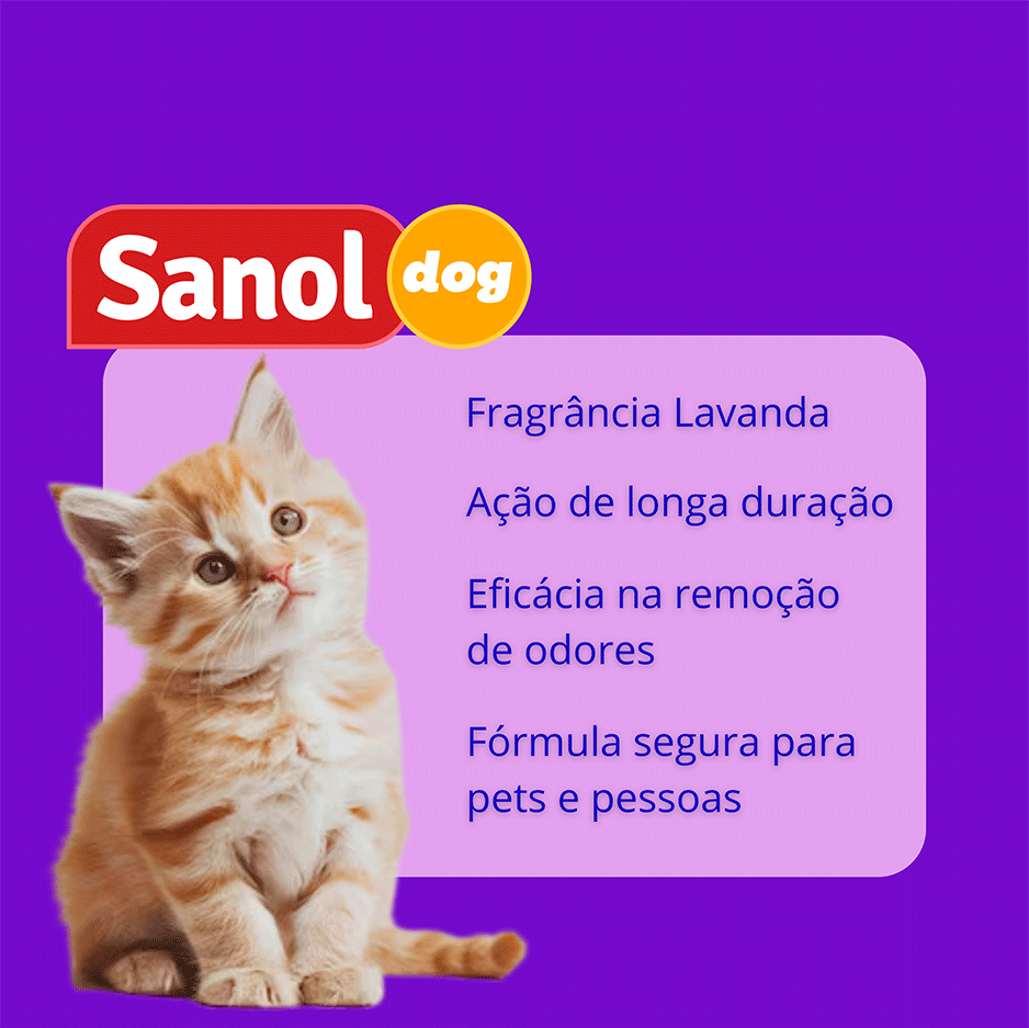 Eliminador de Odores Sanol Cat para Gatos Lavanda - 500 mL