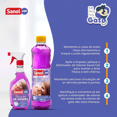 Eliminador de Odores Sanol Cat Lavanda