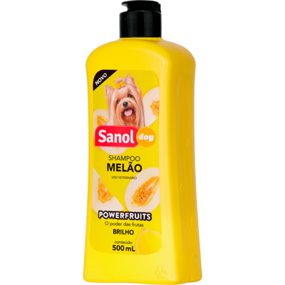 Shampoo Melão Sanol Dog Powerfruits Amarelo