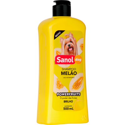 Shampoo Melão Sanol Dog Powerfruits Amarelo