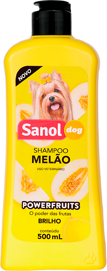 Shampoo Melão Sanol Dog Powerfruits Amarelo - 500 mL