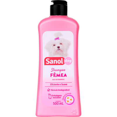 Shampoo Sanol Dog Rosa para Fêmea