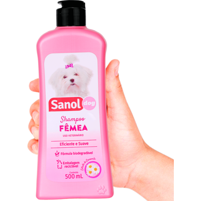 Shampoo Sanol Dog Rosa para Fêmea