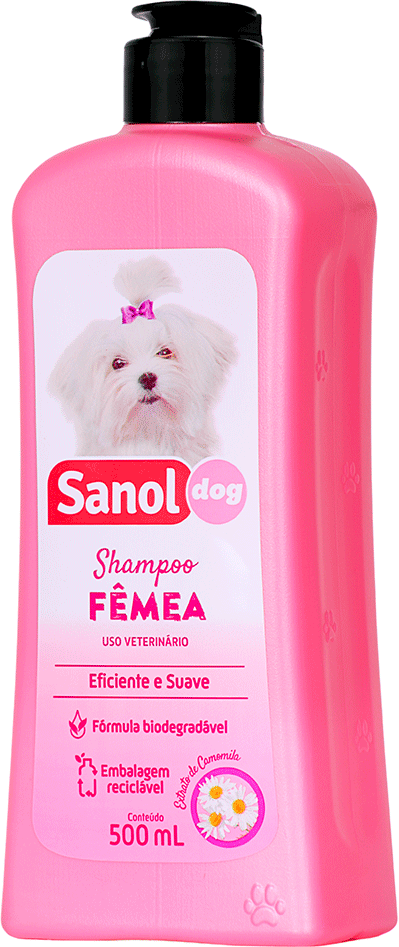 Shampoo Sanol Dog Rosa para Fêmea - 500 mL