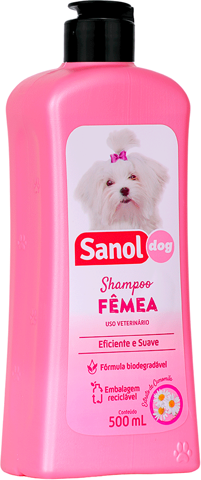 Shampoo Sanol Dog Rosa para Fêmea - 500 mL