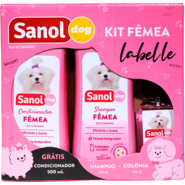 Kit Labelle Shampoo, Colônia e Ganhe 1 Condicionador Sanol Dog Rosa - 3 Unidades