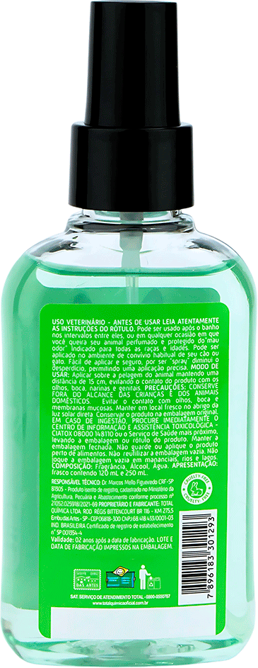 Colônia Sanol Dog Macho para Cães e Gatos - 120 mL
